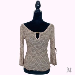 Y2K Boho Mesh Blouse